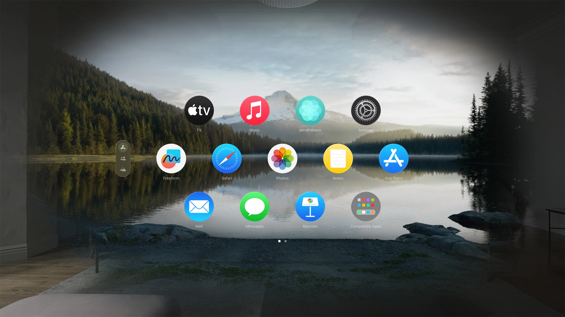 Apple Vision Pro Homescreen